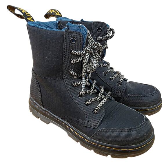 Dr. Martens Combs Cap Junior Youth Size 13 Black Lace Up Zip Eye Ankle Boots - Picture 1 of 7